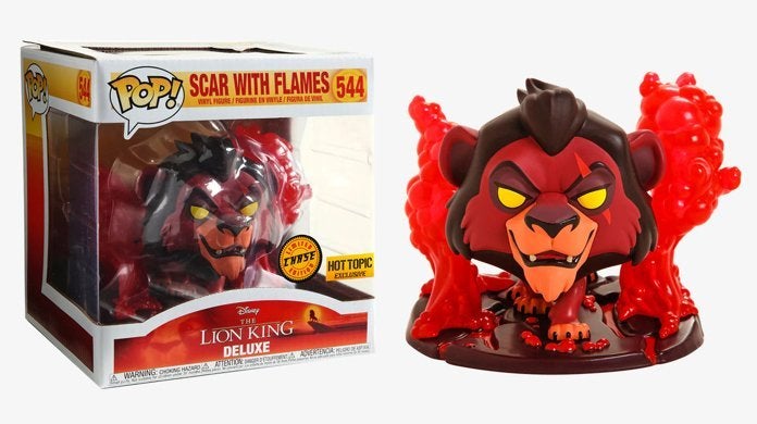 Funko POP! Disney The Lion King Deluxe CHASE Scar With Flames #544 [Red]