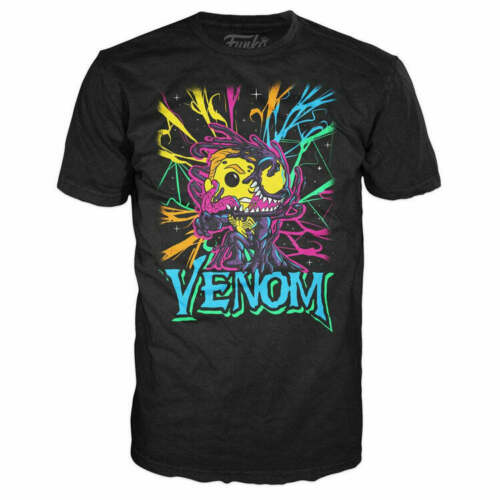 Funko POP! Tees Marvel Eddie Brock Venom [Black Light] Size Xtra Large [XL]