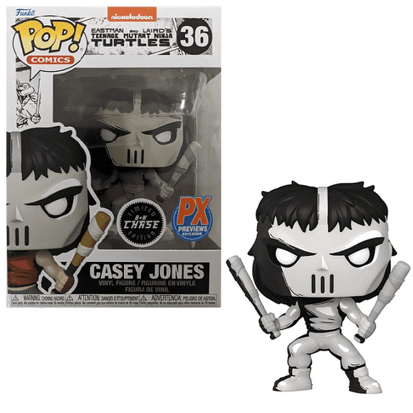 Funko POP! Comics CHASE Teenage Mutant Ninja Turtles Casey Jones #36 [Black and White] Exclusive