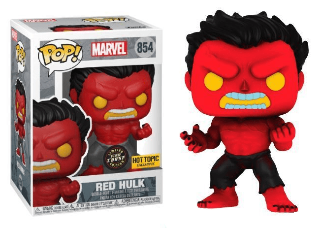 Funko POP! Marvel CHASE Red Hulk #854 [Glows in the Dark] Exclusive