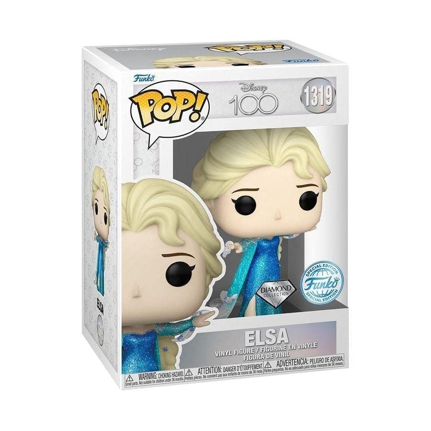 Funko POP! Disney - Disney: 100 Years of Wonder - Elsa #1319 [Diamond Collection] Exclusive