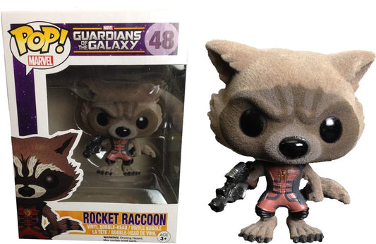 Funko POP! Marvel Guardians of the Galaxy Rocket Raccoon #48 [Flocked] Exclusive