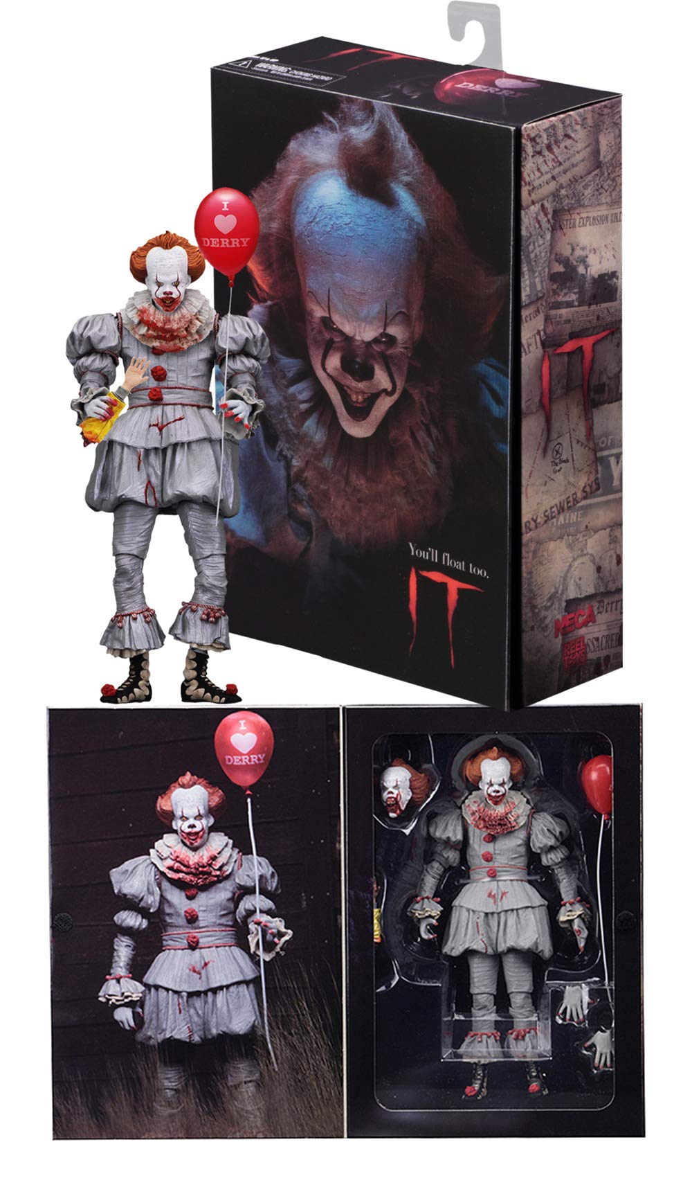 NECA T Ultimate Bloody Pennywise 7 inch Figure - SDCC 2018 GameStop Exclusive