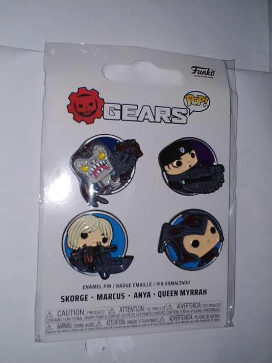 Funko Gears Pop Enamel Pin Set (4 Pins Included)