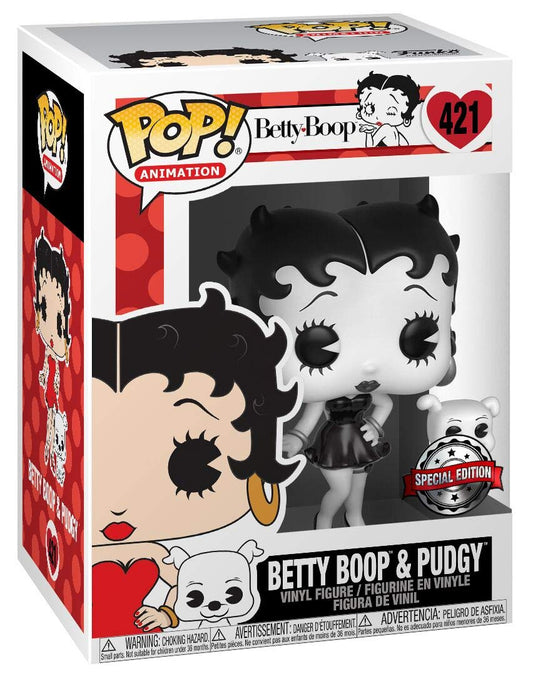 Funko POP! Betty Boop Black-and-White and Buddy- Entertainment Earth Exclusive