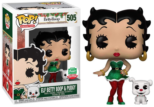 Funko POP! Animation: Betty Boop - Elf Betty Boop & Pudgy #505 - Funko's [2018] 12 Days Of Christmas Exclusive!