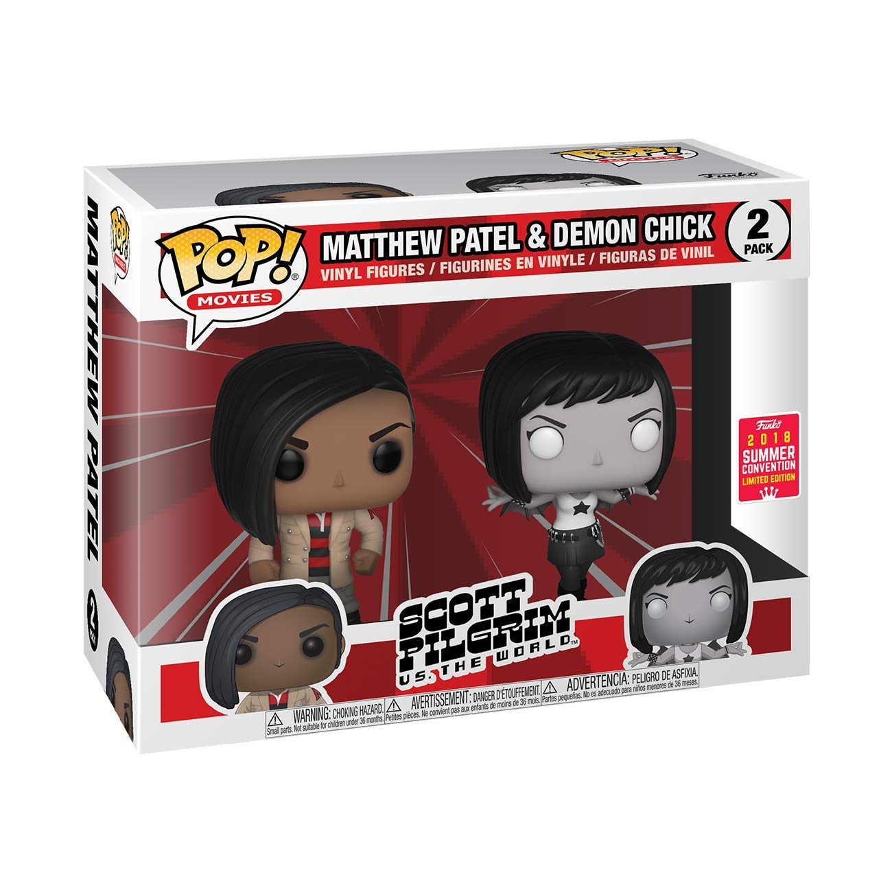 Funko POP! Movies Scott Pilgrim vs. the World Matthew Patel Demon Chick Vinyl Figure 2-Pack Summer Convention 2018 Exclusive