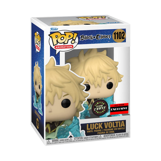 Funko POP! Black Clover CHASE Luck Voltia (Crouched) #1102 Glow the Dark AAA Exclusive