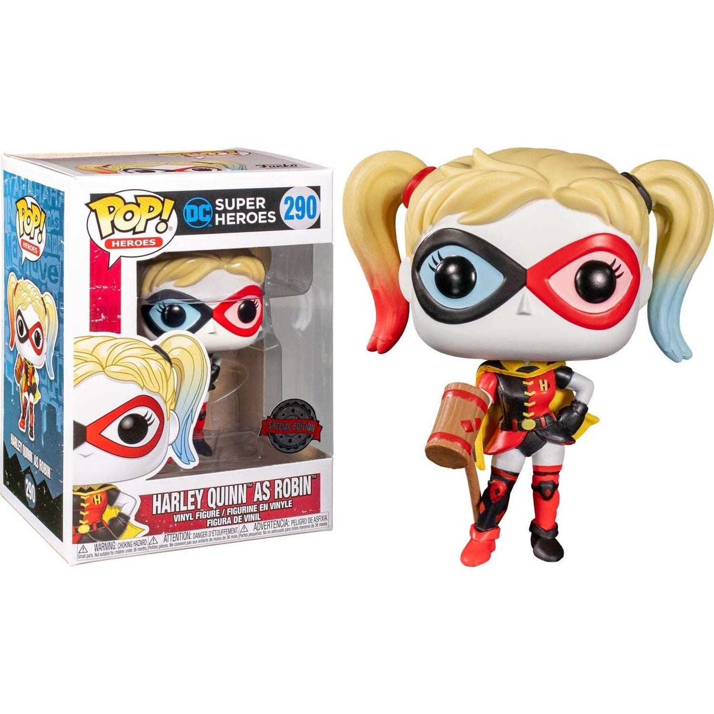 Funko POP! Heroes Harley Quinn AS Robin 2019 L.A. Comic CON Exclusive #290