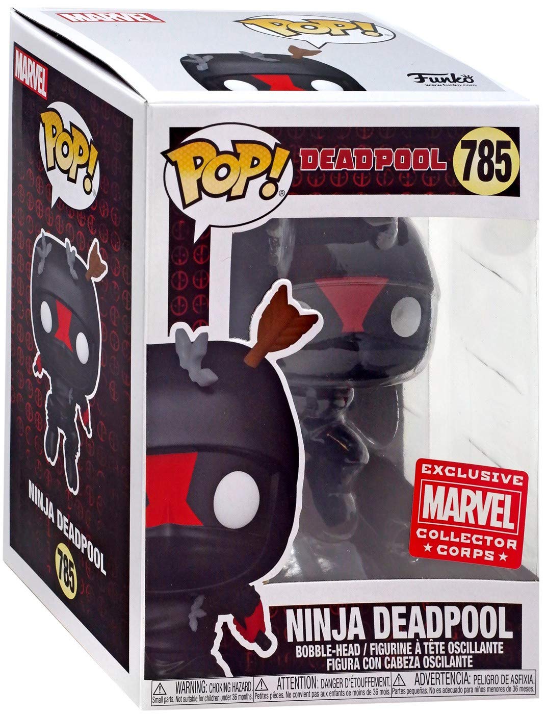 Funko POP! Marvel Collector Corps Exclusive 30th Anniversary Ninja Deadpool #785 [POP! Protector]