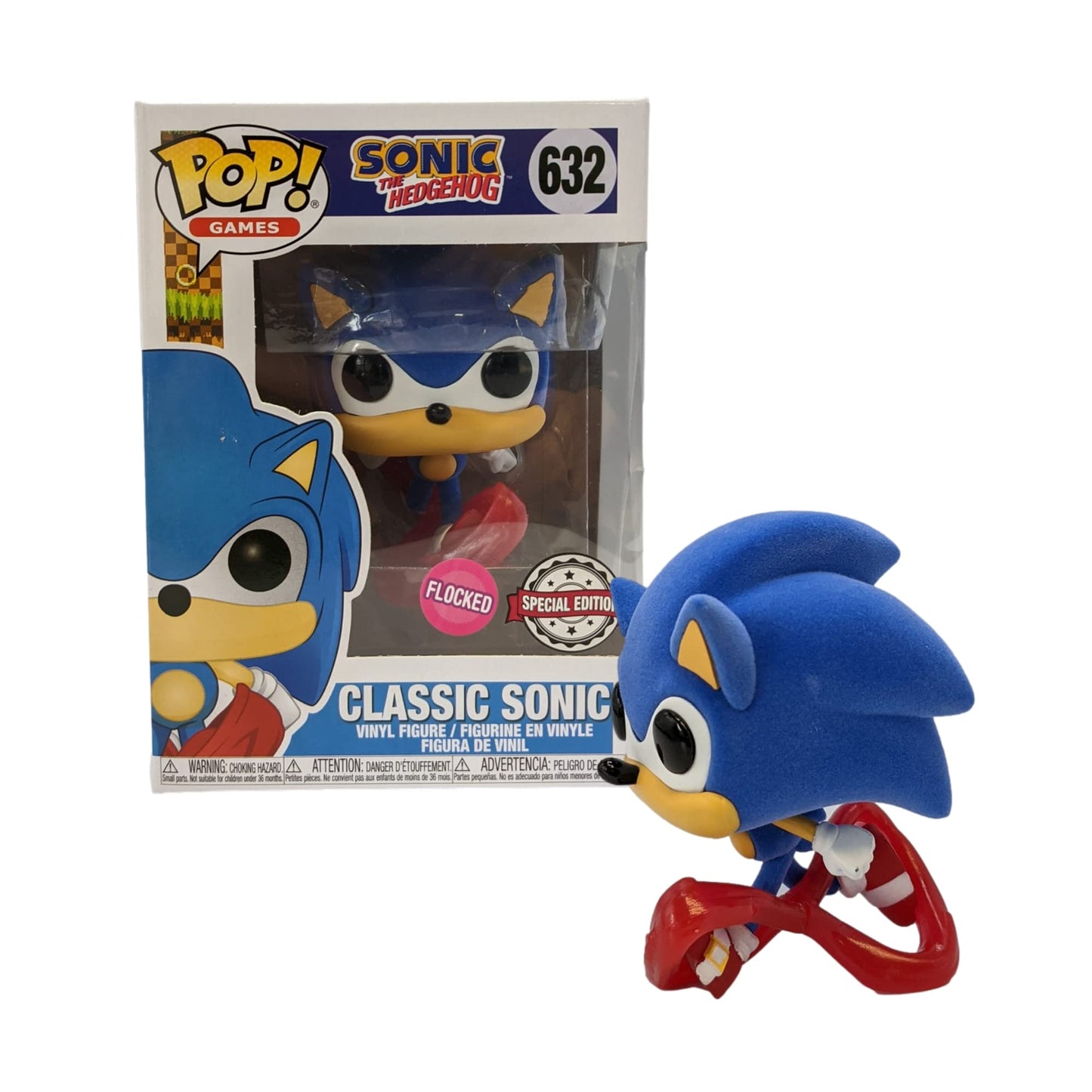 Funko POP! Games Sonic The Hedgehog [Flocked] #632 Exclusive