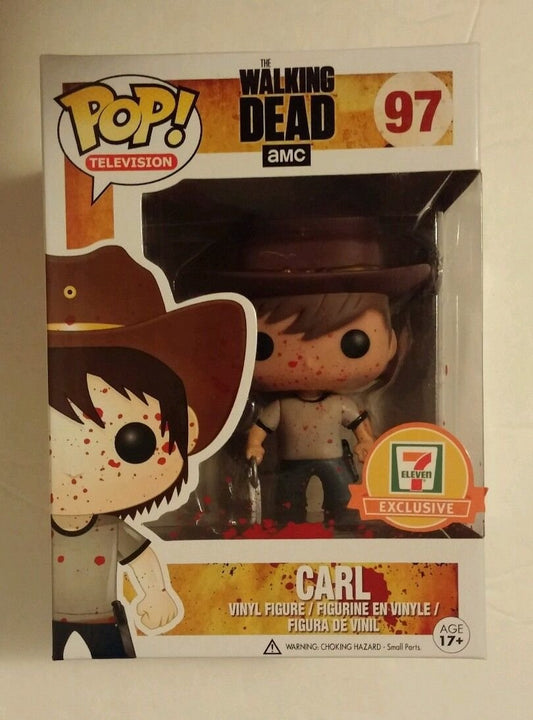 Funko POP! Television The Walking Dead #97 Carl Grimes Blood Splatter 7-11 Exclusive