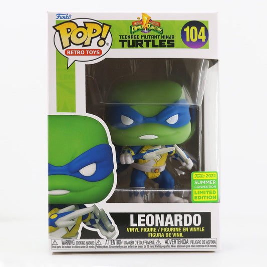 Funko POP! Retro Toys Power Rangers x TMNT Leonardo as Blue Ranger #104 Exclusive