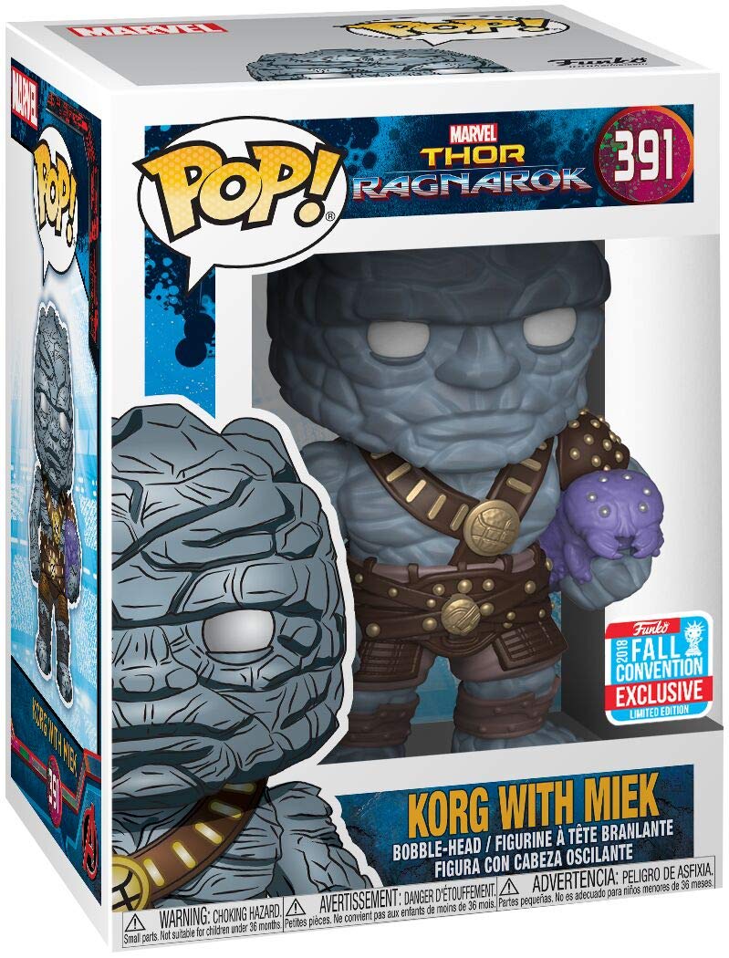 Funko POP! Marvel Thor Ragnarok Korg with Miek Fall Convention Exclusive