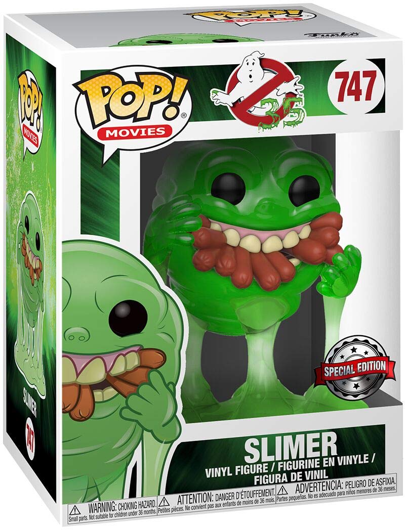 Funko POP! Movies: Ghostbusters - Slimer with Hot Dogs (Translucent) Exclusive