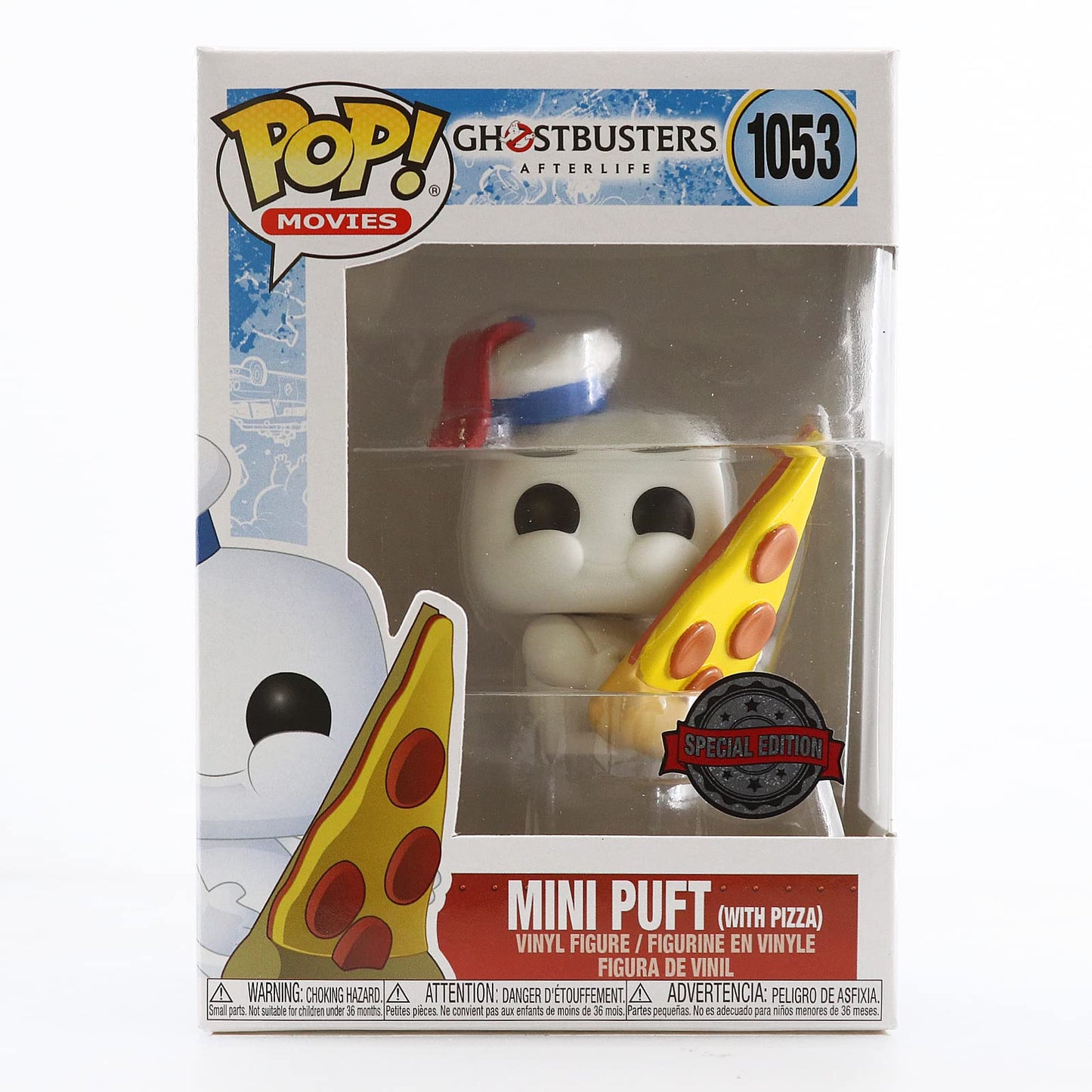 Funko POP! Ghostbuster Afterlife 7/11 Exclusive Mini Puft (w/ Pizza) #1053 - Free Acrylic Case