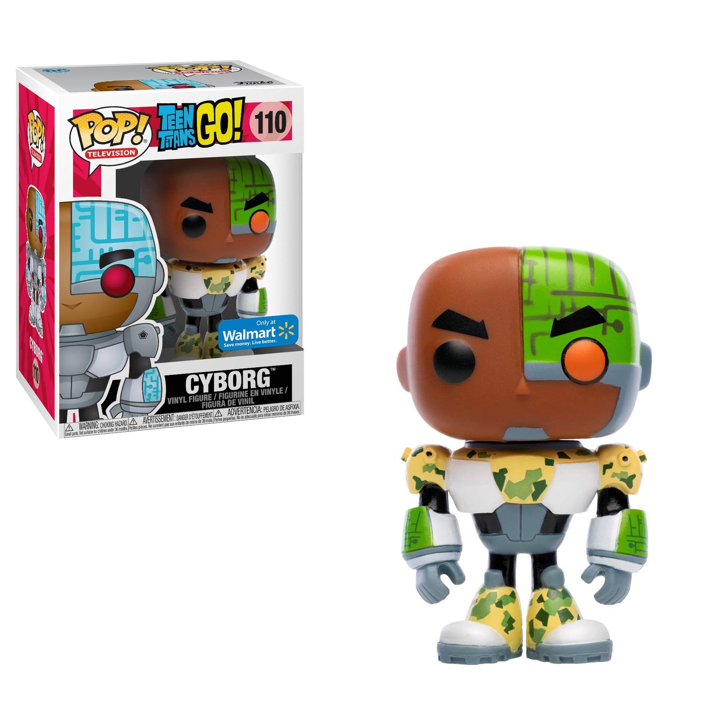 Funko POP! Television: Teen Titans Go! - Cyborg (Camo) - Walmart Exclusive