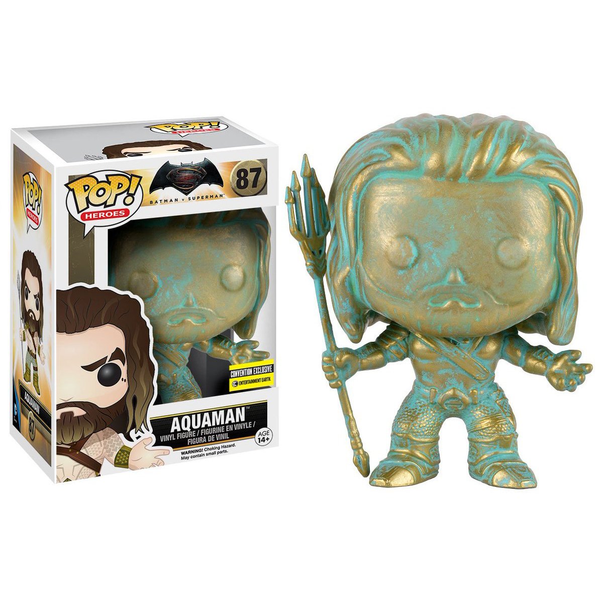 Funko POP! Heroes DC Batman v Superman Aquaman #87 [Patina] Exclusive [POP! Protector]