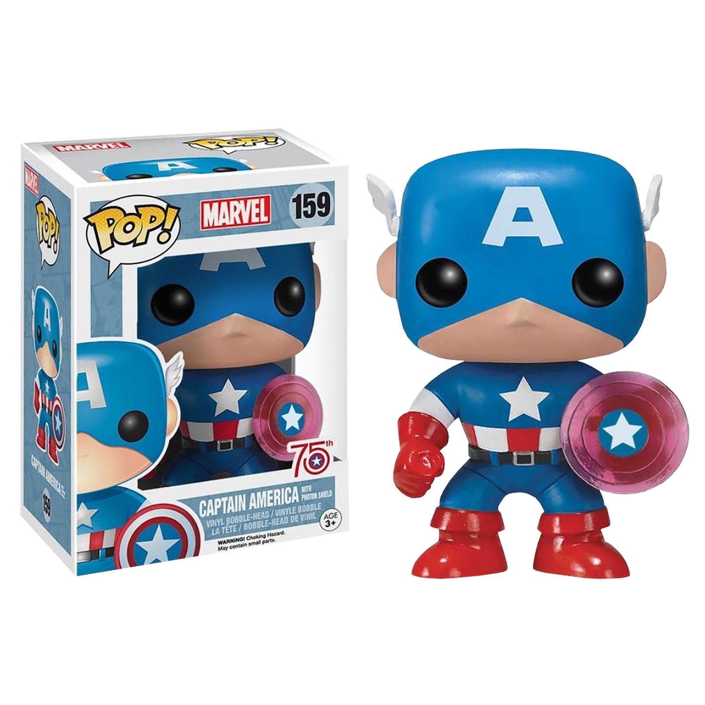 Funko POP! Marvel Captain America with Photon Shield 75th Anniversary