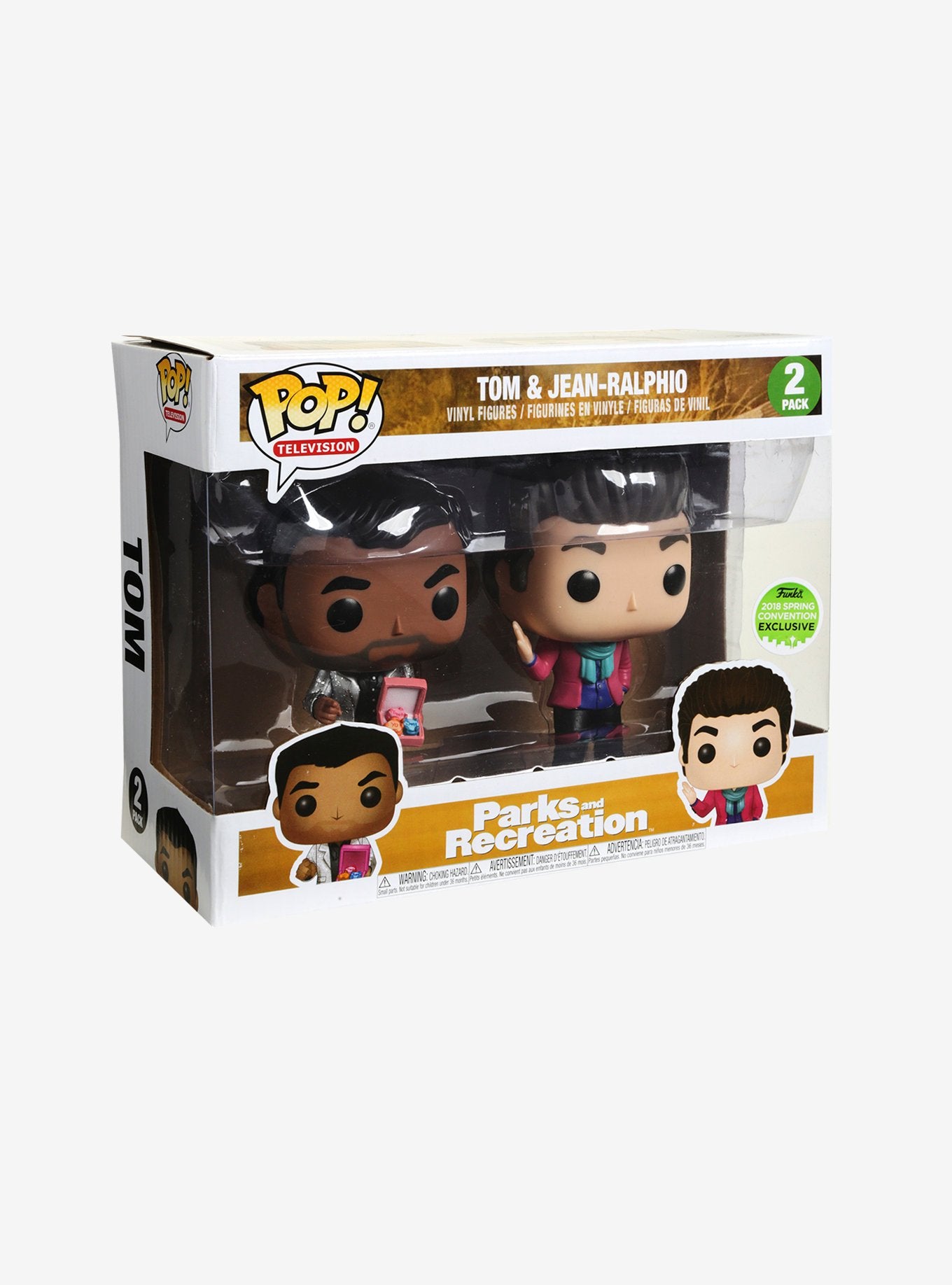 Funko POP! Television Parks And Recreations Tom & Jean Ralphio Set 2018 ECCC Spring Convention Exclusive