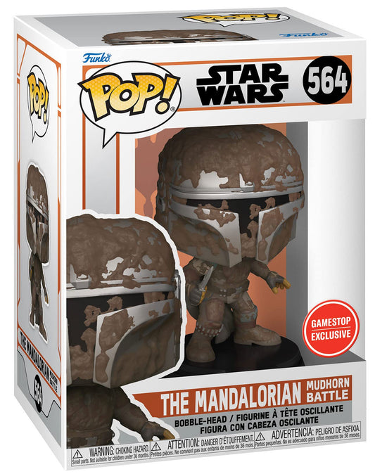 Funko POP! Star Wars The Mandalorian Mudhorn Battle #564 Gamestop Exclusive
