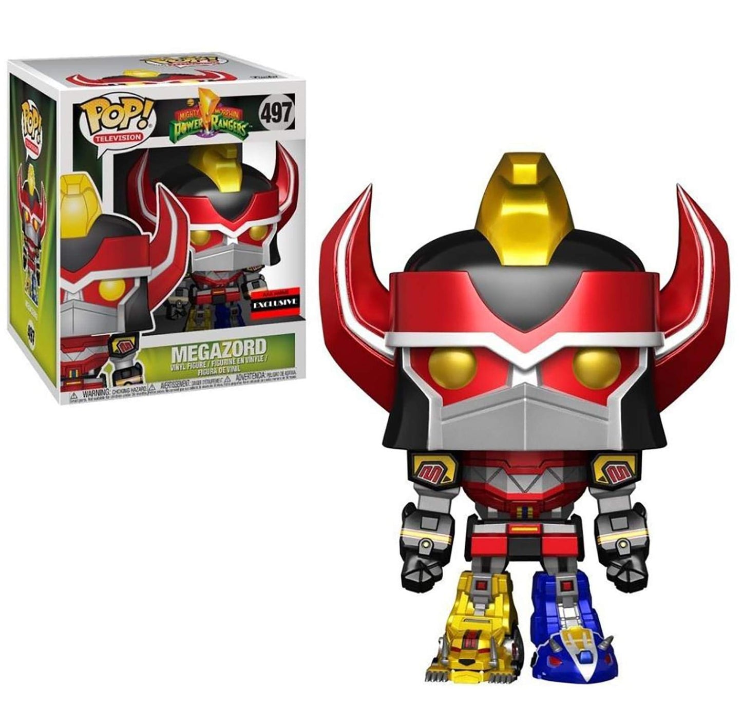 Funko POP! Television Mighty Morphin Power Rangers 6 Inch Megazord #497 [Metallic] Exclusive