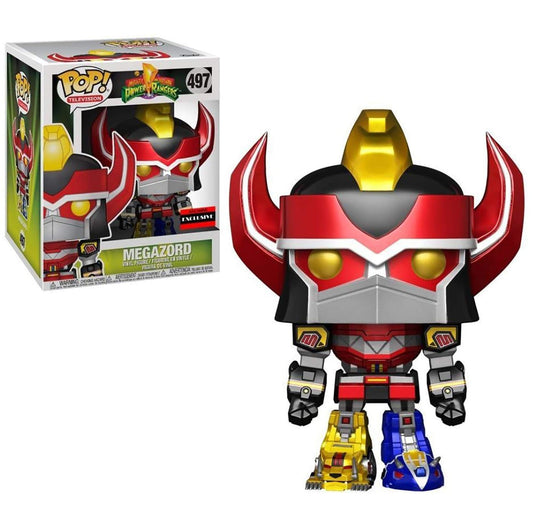 Funko POP! Television Mighty Morphin Power Rangers 6 Inch Megazord #497 [Metallic] Exclusive
