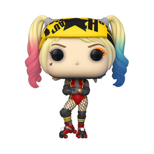Funko POP! Heroes Birds of Prey Harley Quinn Roller Derby #307 with Collectible Card Exclusive