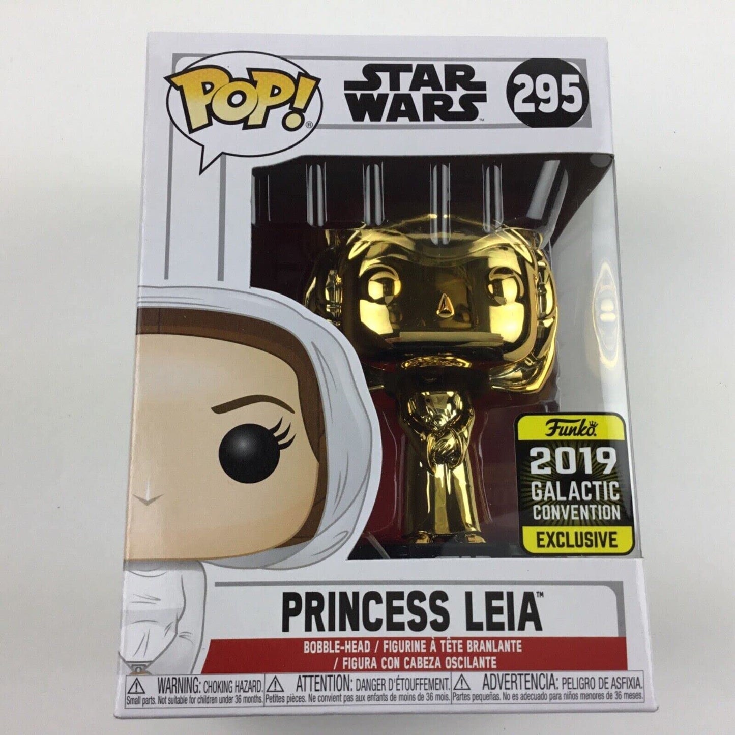 Funko POP! Star Wars Princess Leia #295 [Gold Chrome] Exclusive