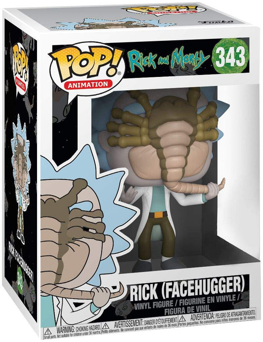 Funko POP! Animation #343 Rick and Morty Rick with Facehugger (Gamestop Exclusive)