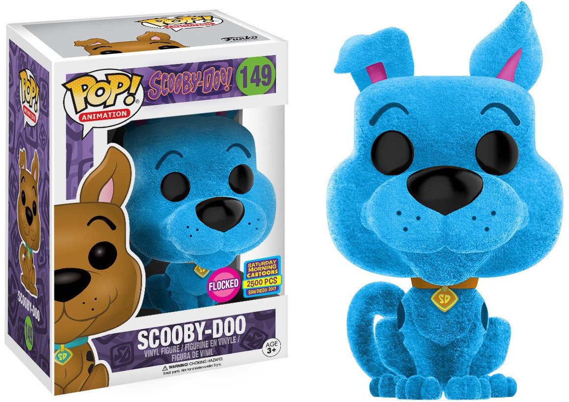 Funko POP! Blue Flocked Scooby Doo #149 (2017 SDCC Exclusive Limited Edition 2500 Pieces)