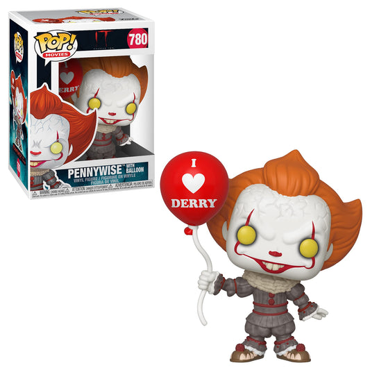 Funko POP! Movies IT Chapter Two Pennywise with Balloon #780 [I Heart Derry]