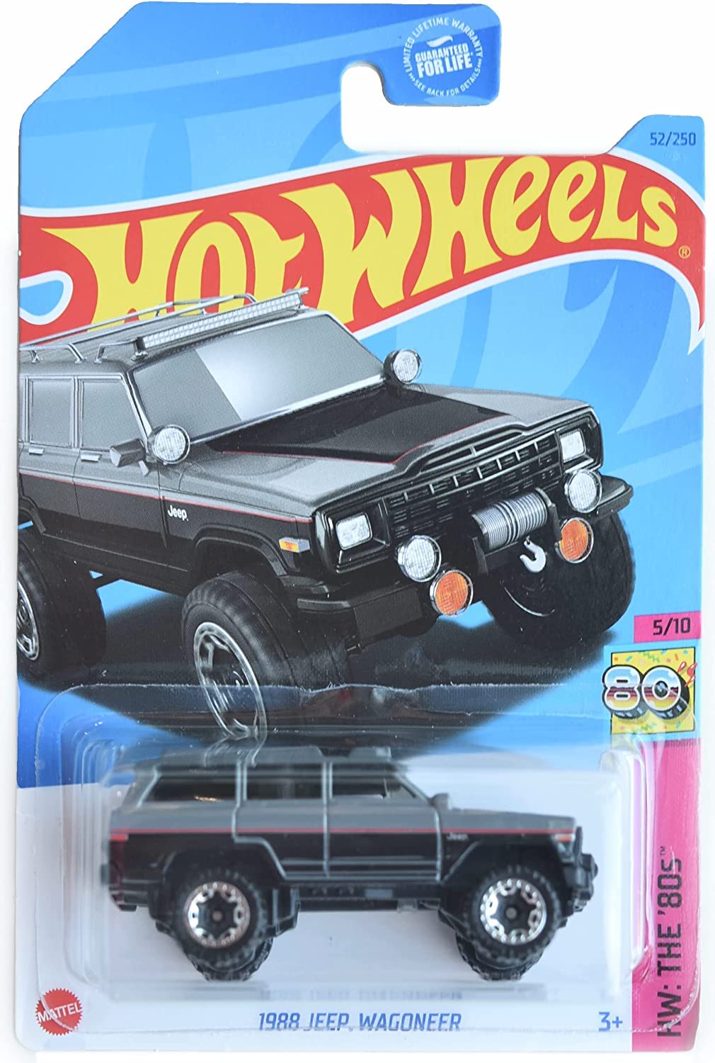 Hot Wheels The '80s 5/10 GREY 1988 Jeep Wagoneer 52/250