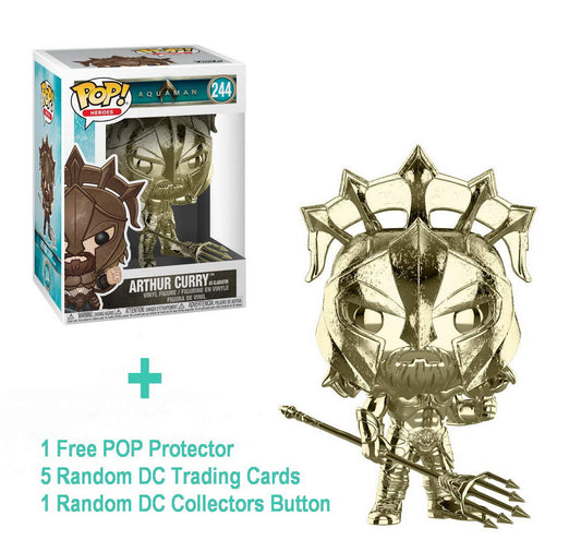 Funko POP! Aquaman Gold Chrome Arthur Curry Gladiator #244