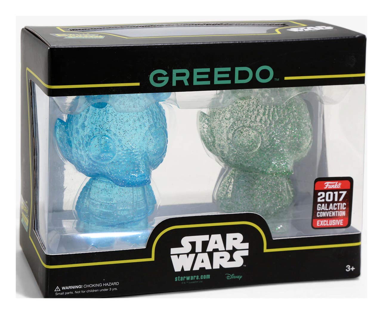Funko Hikari - Star Wars - Greedo Mini Figure Set (Blue and Clear) - 2017 Galactic Convention Exclusive
