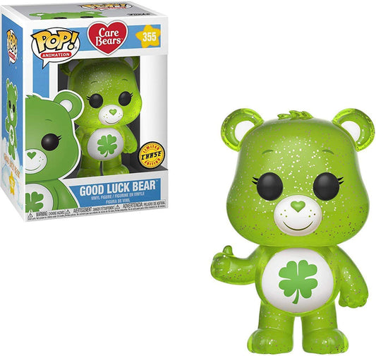 Funko POP! Animation: Care Bears CHASE Good Luck Bear #355 [Glitter]