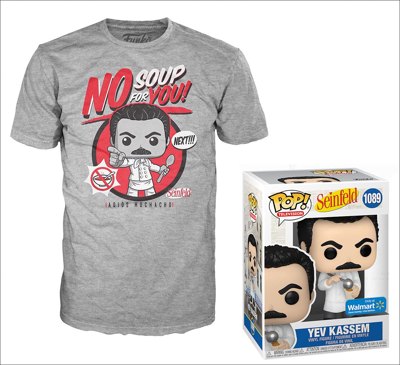 Funko POP! Tees Seinfeld Yev Kassem No Soup For You with Size X-Large [XL] T-Shirt Collectors Box Exclusive