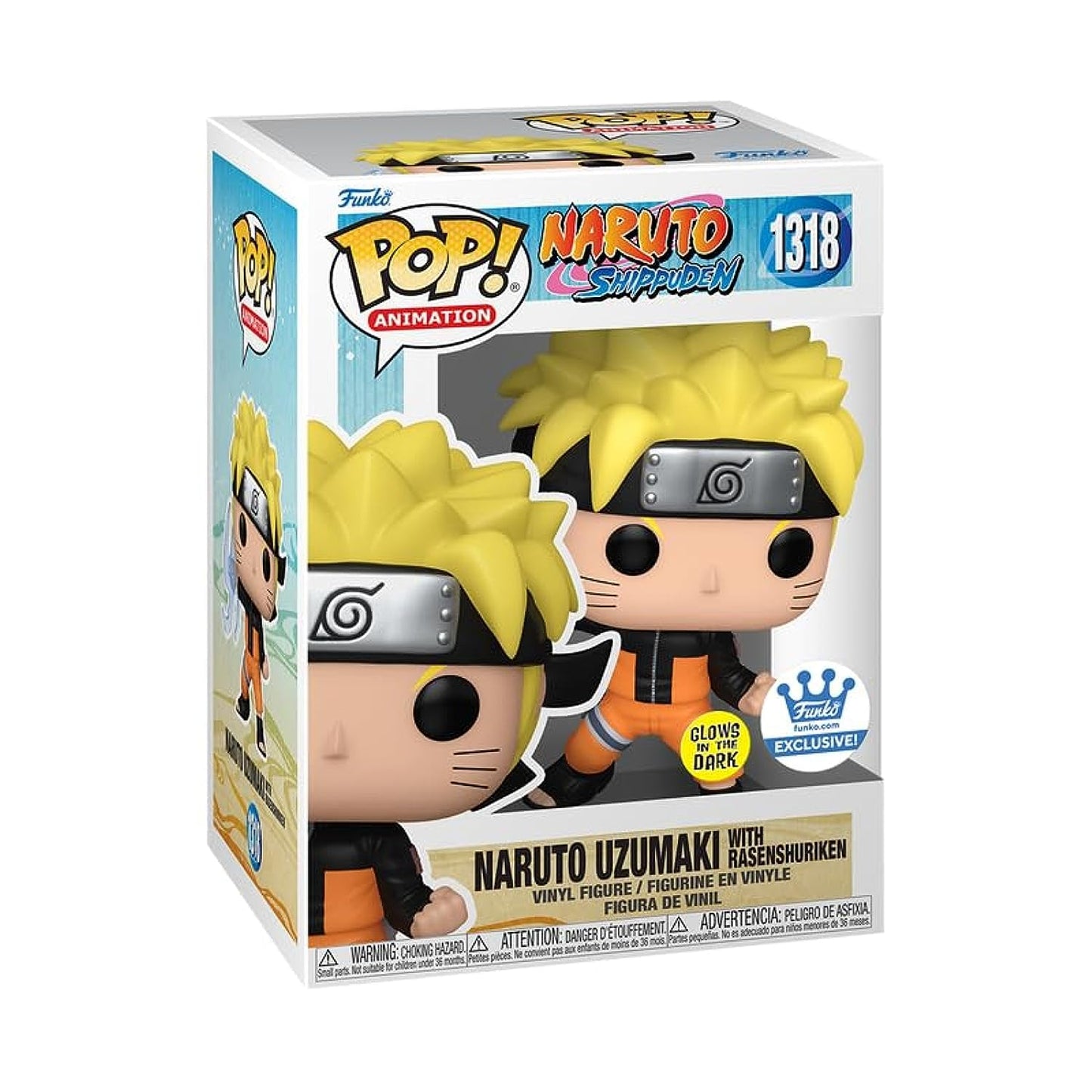 Funko Pop! Vinyl: Naruto Shippuden - Naruto Uzumaki with Rasengan (Glow) #1318