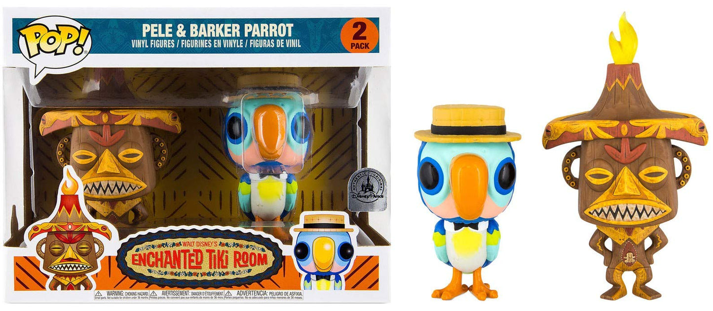 Funko POP! Disney Enchanted Tiki Room Pele & Barker Parrot 2 Pack Park Exclusive