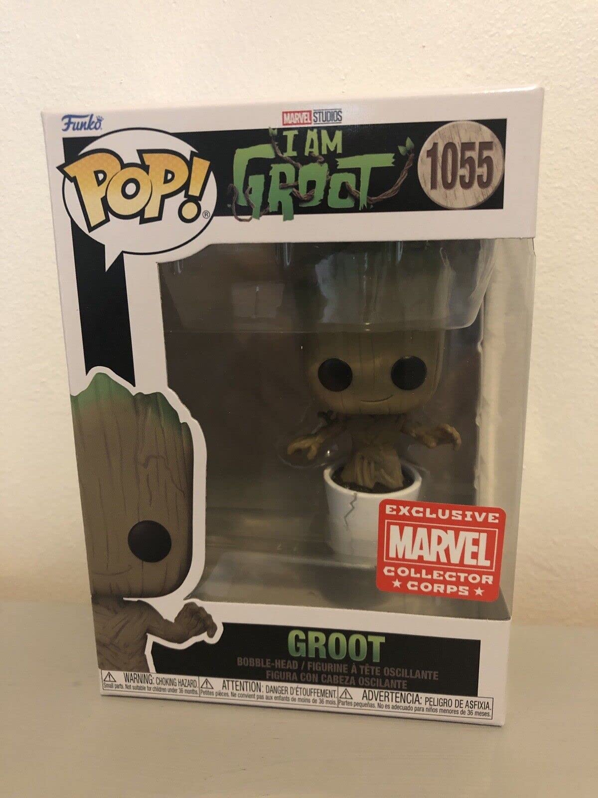 Funko POP! Marvel I Am Groot - Groot #1055 [Cracked Pot] Collector Corps Exclusive