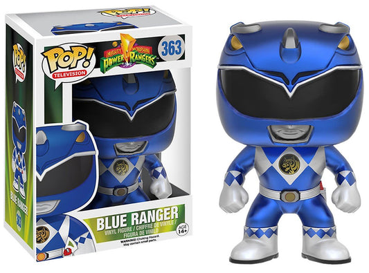 Funko POP! Television: Power Rangers Blue Ranger Metallic Gamestop Exclusive