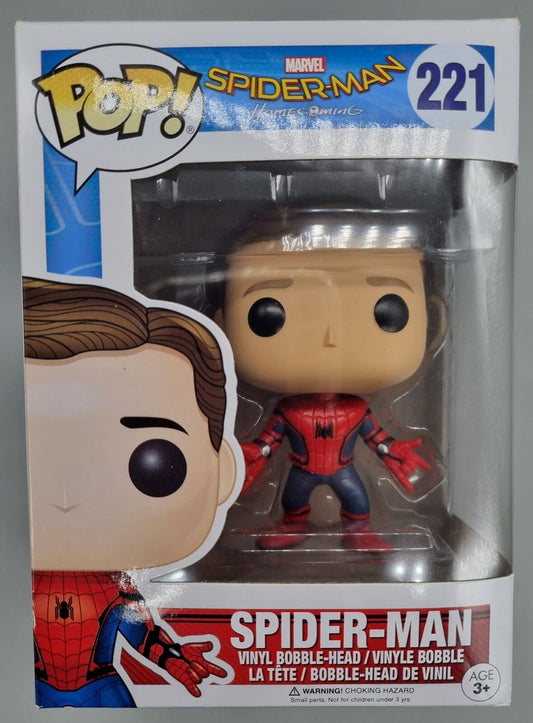 Funko POP! Marvel Spider-Man Homecoming Spider-Man #221 [Unmasked] Exclusive