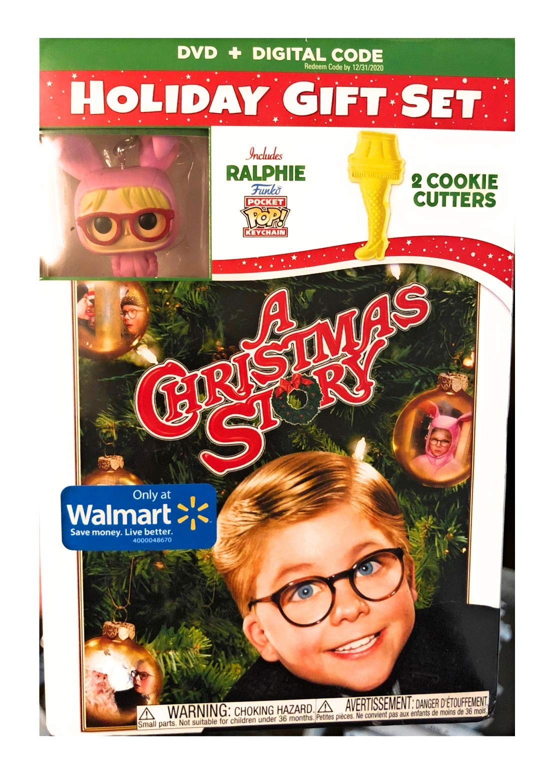 Funko Pocket POP! Keychain Bunny Suit Ralphie with DVD + Digital Code Holiday Gift Set Exclusive