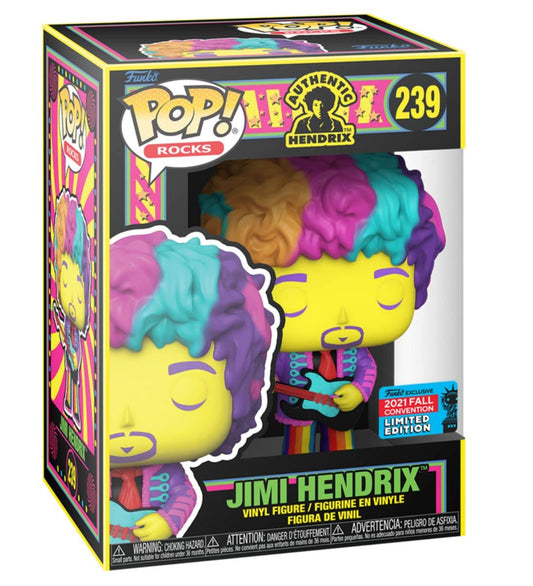 Funko POP! Rocks Jimi Hendrix [Blacklight] #239 Fall Convention Exclusive