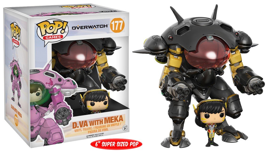 Funko POP! Games Overwatch D.Va with MEKA #177 [Carbon Fiber] Exclusive