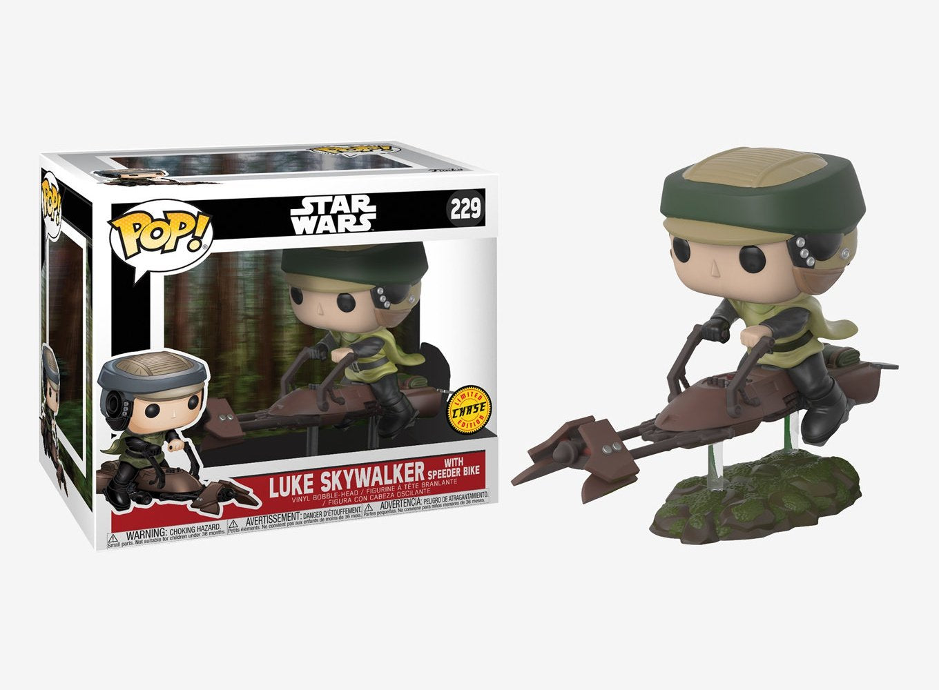 Funko POP! Star Wars CHASE Luke Skywalker with Speeder Bike #229