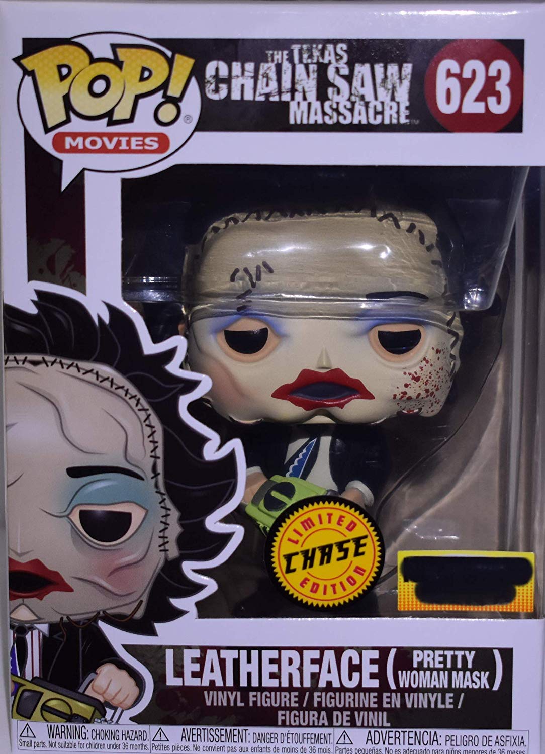 Funko POP! Movies: The Texas Chainsaw Massacre - Leatherface [Pretty Woman Mask] #623 - Chase Variant H.T. Exclusive! [Extremely Rare!]
