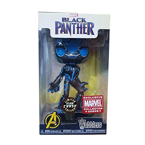 Funko Wobblers Marvel Avengers CHASE Black Panther [Glows in the Dark] Collector Corps Exclusive