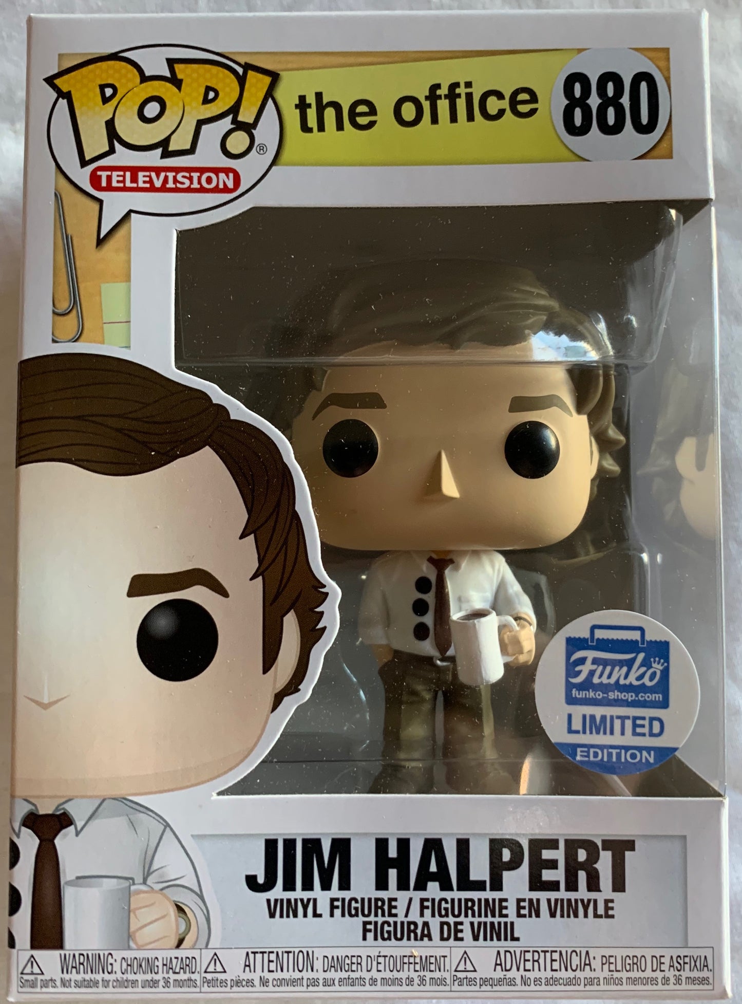 Funko POP! Television The Office Jim Halpert #880 [3-Hole Punch] Funko Shop Exclusive