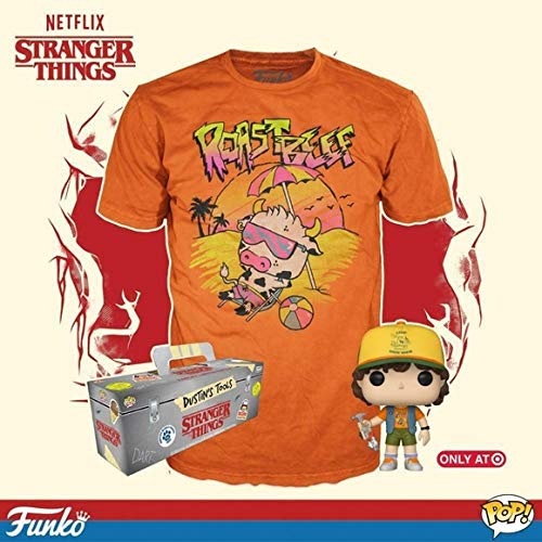 Funko POP! Tees Stranger Things Dustin Roast Beef with Size 2XL T-Shirt Collectors Box Exclusive